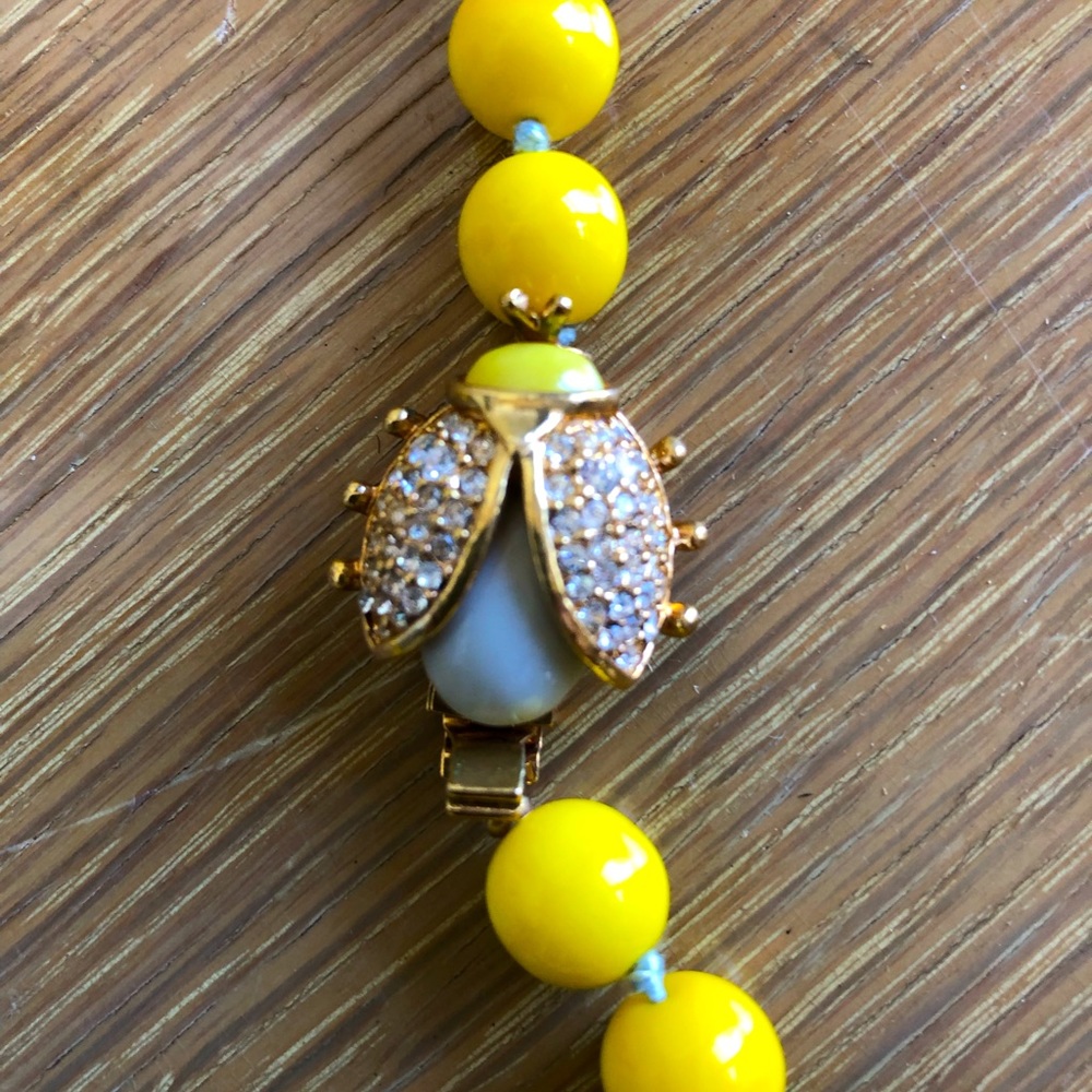 J Crew beaded ladybug necklace